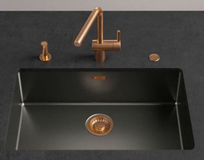 Franke Mythos masterpiece Conjunto de válvula cesta em cobre com transbordamento 112.0652.978