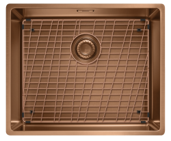 Franke Mythos Masterpiece BXM 210.50 PVD Cobre Pia 500x410mm Montagem Rasa e Sobremontagem 127.0674.363