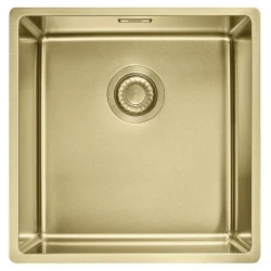 Franke Mythos Masterpiece BXM 210.40 PVD Ouro Pia 400x410mm Montagem Rasa e Sob Bancada 127.0674.582