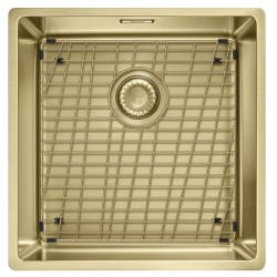Franke Mythos Masterpiece BXM 210.40 PVD Ouro Pia 400x410mm Montagem Rasa e Sob Bancada 127.0674.582