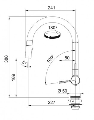 Franke Active J Torneira de Cozinha cromada com pulverizador extraível 115.0653.401