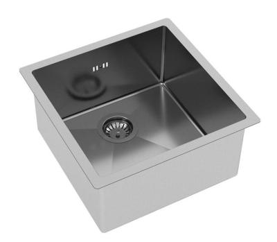 Ausmann Oder pia de aço inoxidável 40x40cm montagem nivelada, embutida e sobreposta, extra profunda 22cm 1208957112