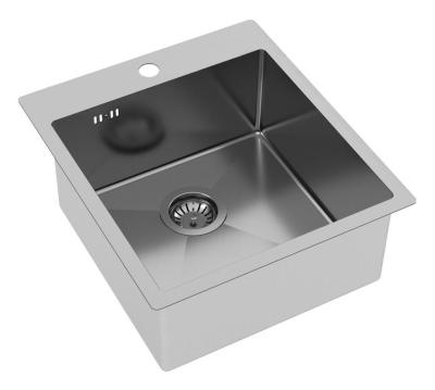 Ausmann Oder Blue pia de aço inoxidável 45x50cm de montagem plana e de sobreposição com bancada para torneira 1208957117