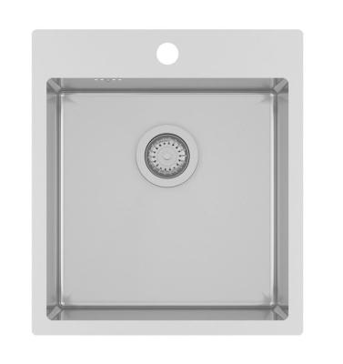 Ausmann Oder Blue pia de aço inoxidável 45x50cm de montagem plana e de sobreposição com bancada para torneira 1208957117