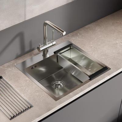 Ausmann Oder Blue pia de aço inoxidável 55x50cm de embutir e sobrepor com bancada para torneira 1208957118
