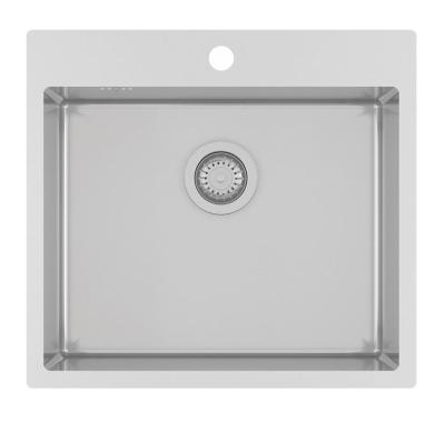 Ausmann Oder Blue pia de aço inoxidável 55x50cm de embutir e sobrepor com bancada para torneira 1208957118