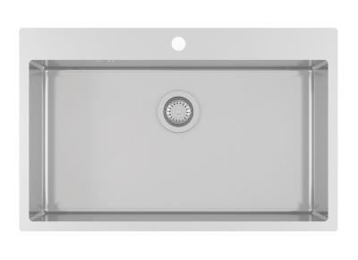 Ausmann Oder Blue grande pia de aço inoxidável 79x50cm para instalação embutida e sobreposta com área para torneira 1208957119
