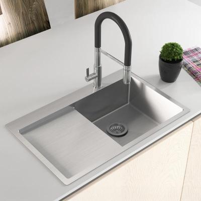 Ausmann Oder Blue pia de aço inoxidável 78x50cm para instalação embutida e sobreposta com escorredor 1208957121
