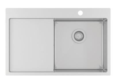 Ausmann Oder Blue pia de aço inoxidável 78x50cm para instalação embutida e sobreposta com escorredor 1208957121