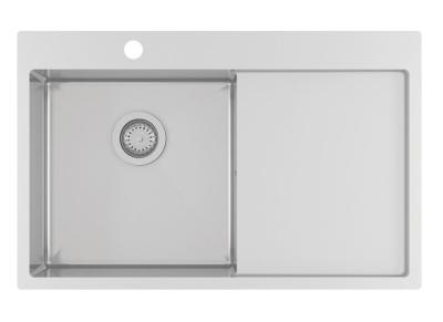 Ausmann Oder Blue pia de aço inoxidável 78x50cm montagem embutida e sobreposta com escorredor 1208957122