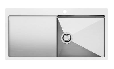 Ausmann Oder Blue grote RVS spoelbak 100x51cm vlakbouw en opbouw met afdruipgedeelte 1208957123