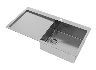 Ausmann Oder Blue grote RVS spoelbak 100x51cm vlakbouw en opbouw met afdruipgedeelte 1208957123