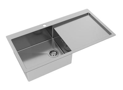 Ausmann Oder Blue grande pia de aço inoxidável 100x51cm montagem nivelada e de superfície com escorredor 1208957124