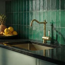 Edward Torneira de cozinha nostálgica com bica giratória Bronze clássico 1208957129