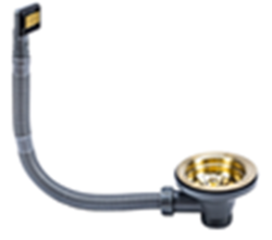 Ausmann Mosel Conjunto de escoamento em aço inoxidável para lava-loiça, incluindo transbordamento em aço inoxidável 1208957146