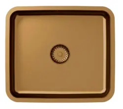 Aquadesign Oxford pia de cozinha de aço inoxidável com revestimento de cobre PVD 40x35cm embutida 1208957202