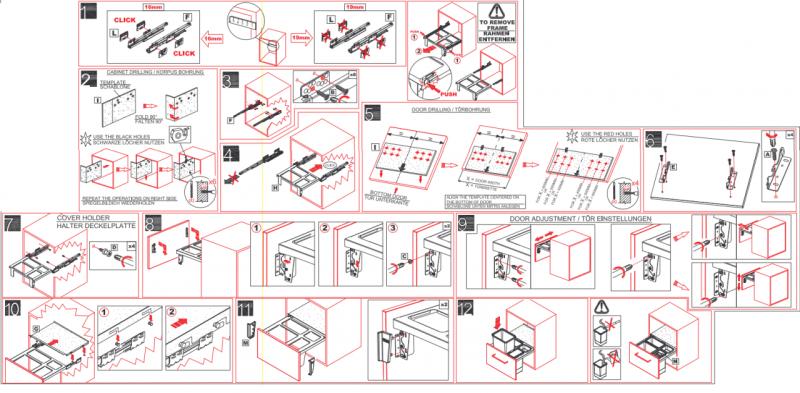 Franke Sorter Garbo 60-2 sistema de lixo embutido 2 x 18 Litros cesto de lixo 1210284027