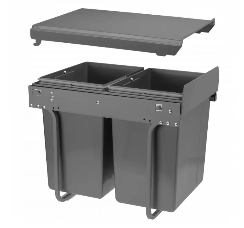 Garbi Sorter S-40-2 sistema de lixo embutido com 2 baldes de lixo 2 x 20 1208957364