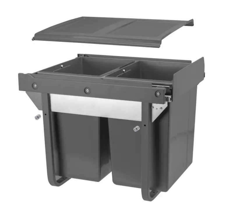 Garbi Sorter S-45-2 sistema de lixo embutido com 2 baldes de lixo de 20 litros 1208957367