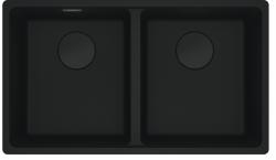 Franke Maris MRG 220/120-35-35 Edição preta de Fragranite preto fosco pia dupla de embutir