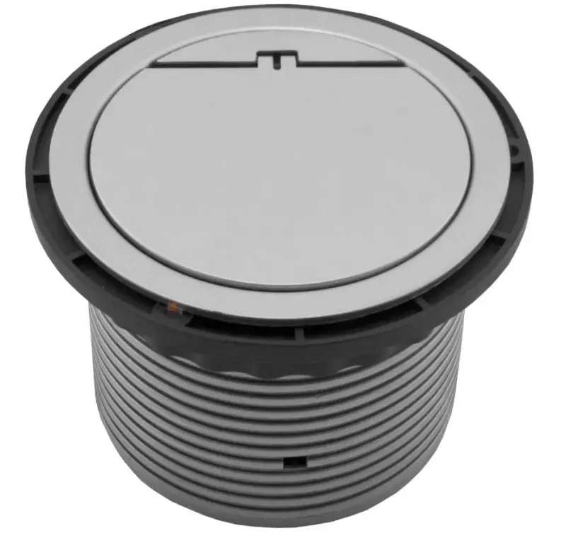 Indux Cover embutida com aterramento prateado tomada de cozinha na bancada com 2 conexões USB 1208957397