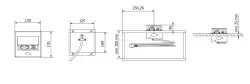 Indux Flip Small tomada de cozinha com aterramento embutida na bancada ou no armário superior, preto fosco, com 2 carregadores USB 1208957424