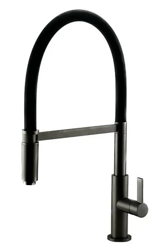 Ausmann Lavea gun metal kitchen faucet PVD graphite with swivel and flexible spout 1208957437