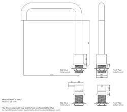 Waterevolution Flow misturador de cozinha de 2 furos cromado T151H01
