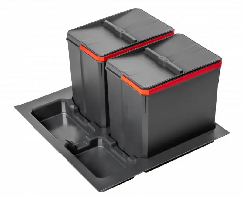 Garbi Basket B-60-2 sistema de separação de resíduos para gaveta de 60 cm incluindo suporte e 2 lixeiras 1208957474