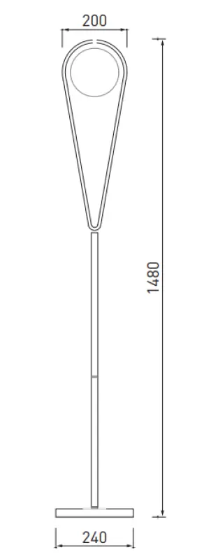 Decor Ciklop Brass Gold Floor Lamp with teardrop look 9737