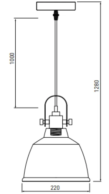 Luminária pendente Decor Zenit com cúpula de metal cinza e acabamento metálico 4895