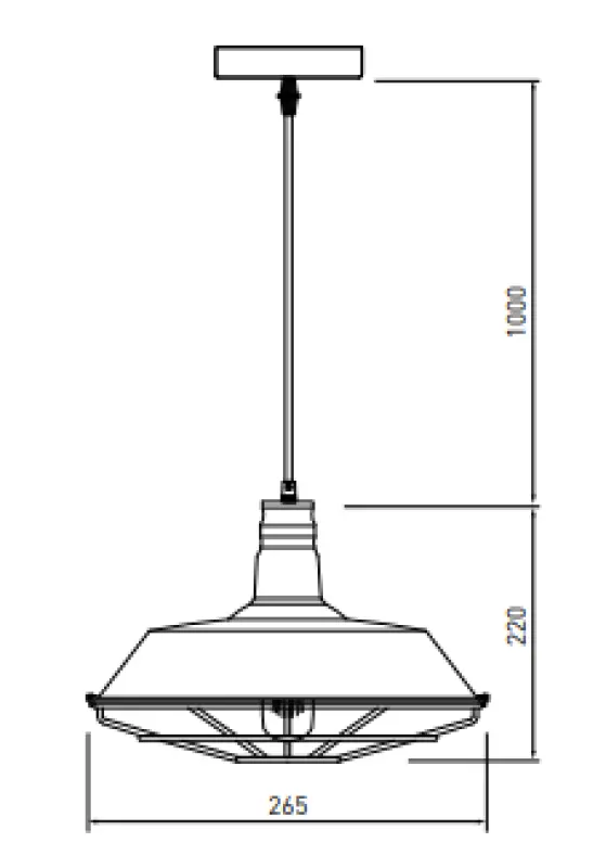 Decor Solen pendant lamp industrial shape with golden grid diameter 26,5 cm 2362