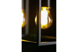 Decor Diu lâmpada pendente geométrica preta com 4 fontes de luz largura 60 cm 3635