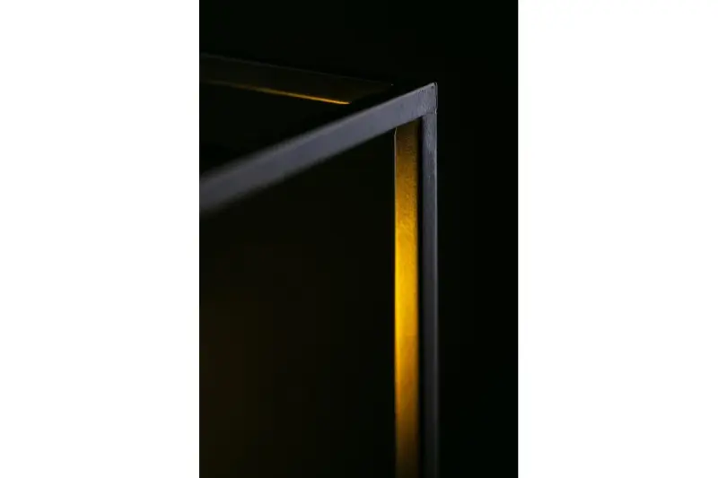 Decor Diu lâmpada pendente geométrica preta com 4 fontes de luz largura 60 cm 3635