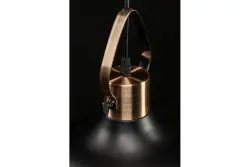 Decor Mees lâmpada pendente de metal preto com fixação de cúpula em forma de lâmpada de querosene 2363