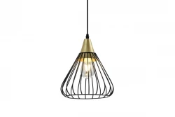 Decoração Tess preta dourada metálica pendente em forma de cone 2394