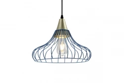 Decoração Lotte lâmpada pendente vintage de fio cônico azul 2660
