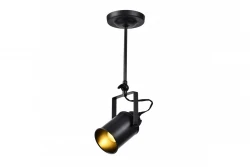 Lâmpada pendente Decor Demir preta com 1 fonte de luz 3963