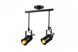 Decor Demir lâmpada pendente preta com 2 fontes de luz 3994