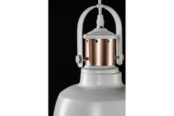 Decoração Noor elegante candeeiro suspenso branco com elemento de cobre 6934