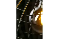 Luminária Pendente Decor Viela em Metal Preto e Dourado de Forma Esférica com Diâmetro de 35 cm 6996.
