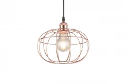 Decor Viela lâmpada pendente em forma de fio, esférica, cobre, diâmetro 27,5 cm, 7047