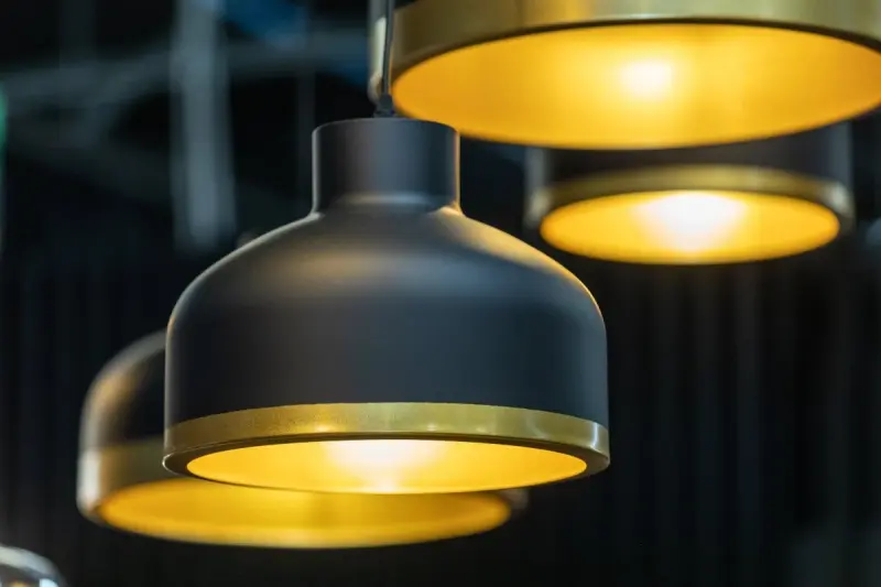 Decor Goldi black gold modern pendant lamp diameter 30 cm 4090