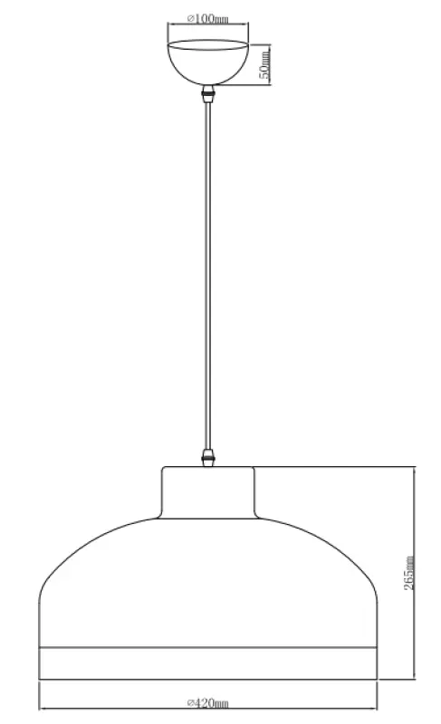 Decor Goldi black gold modern pendant lamp diameter 42 cm 4113