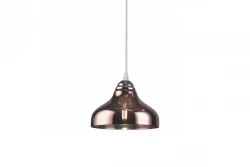 Lustre clássico Decor Marite, vidro tingido de marrom, diâmetro de 26 cm, 7108.
