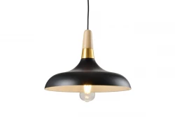 Luminária Pendente Moderna Decor Skandi Preta com Diâmetro de 35 cm 7382