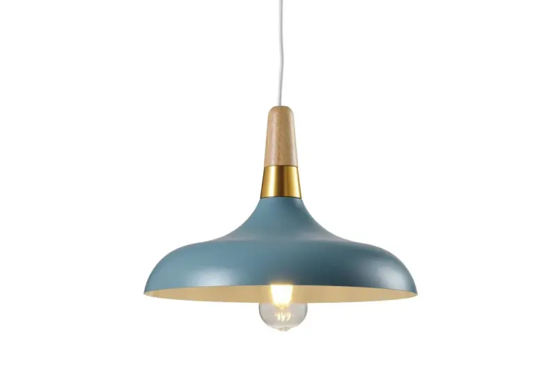 Luminária pendente moderna azul Decor Skandi 35 cm de diâmetro 7429