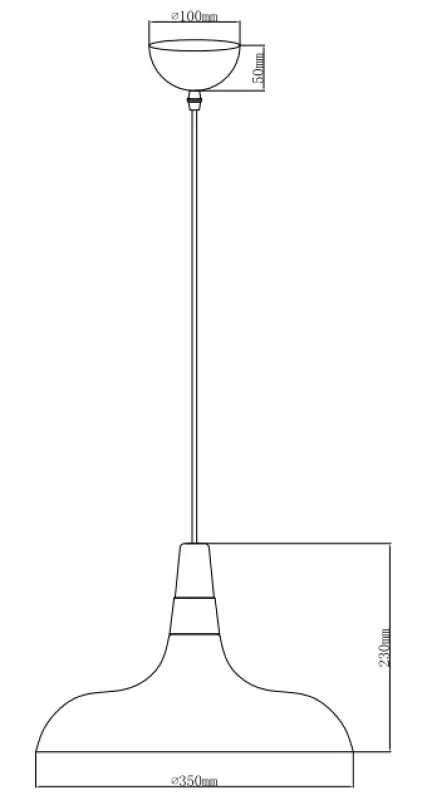 Luminária pendente moderna azul Decor Skandi 35 cm de diâmetro 7429