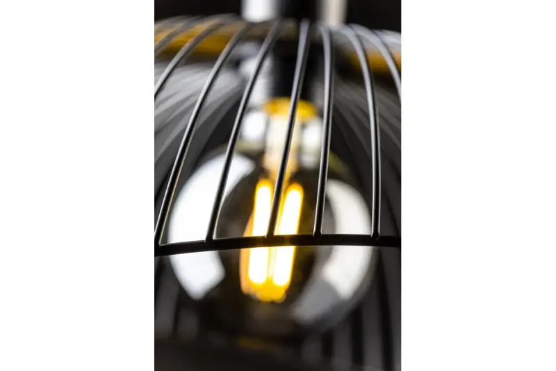 Decoração Retro vintage pendente de arame preto 40 cm de diâmetro 4137