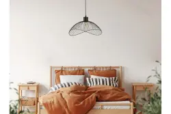 Decoração Retro vintage pendente de fio preto 50 cm de diâmetro 4151